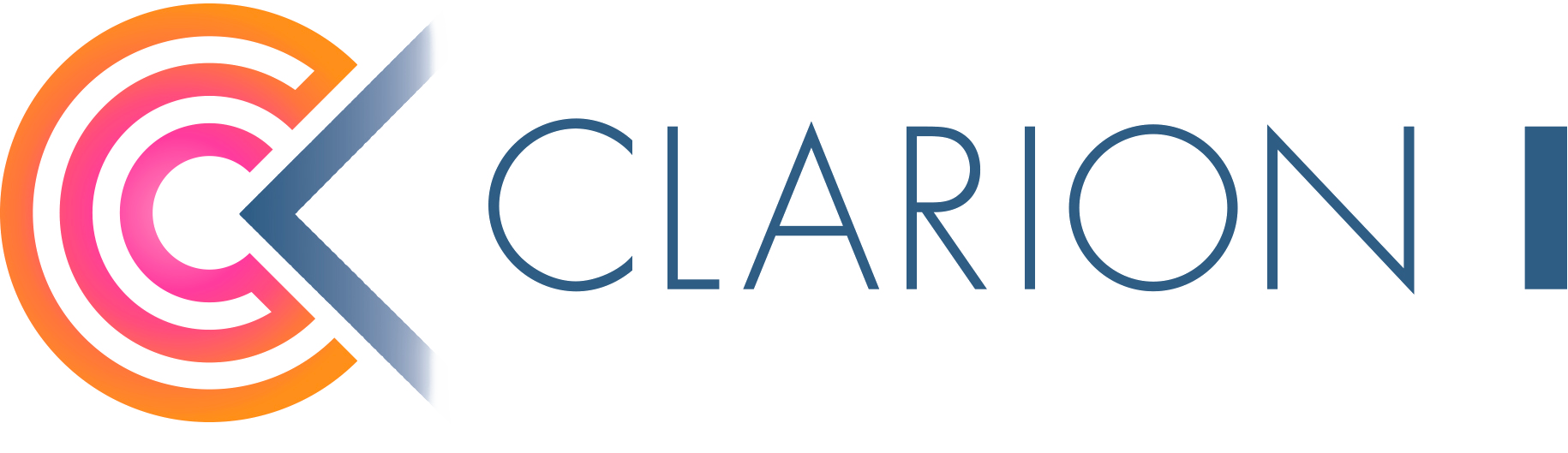 Clarion International logo blue